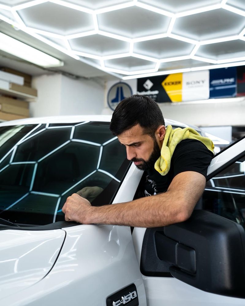 Valley Tint Studio technician installing window tint